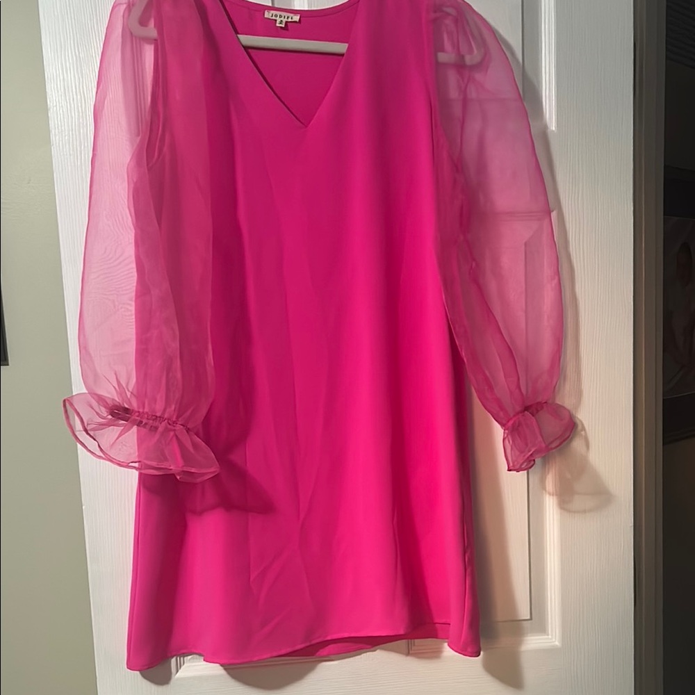 JODIFL Pink Long Sleeve Dress